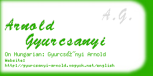 arnold gyurcsanyi business card